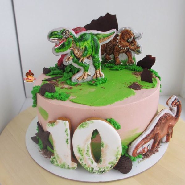 Торт с динозаврами на заказ в Самаре