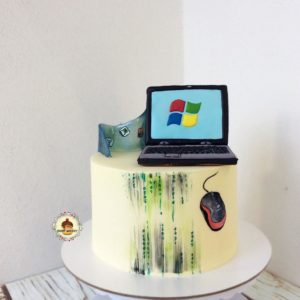 торт с компьютером