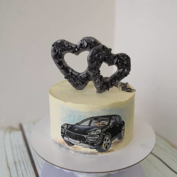 торт для мужчины с автомобилем